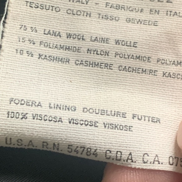 Giorgio Armani Women’s Long Black Lana Wool Cashmere Blend Coat Size 40 US 6 - Picture 7 of 13